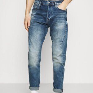 G-Star RAW Scutar 3D Slim Tapered Jeans Mens 30x34 Stretch Denim Vintage Style
